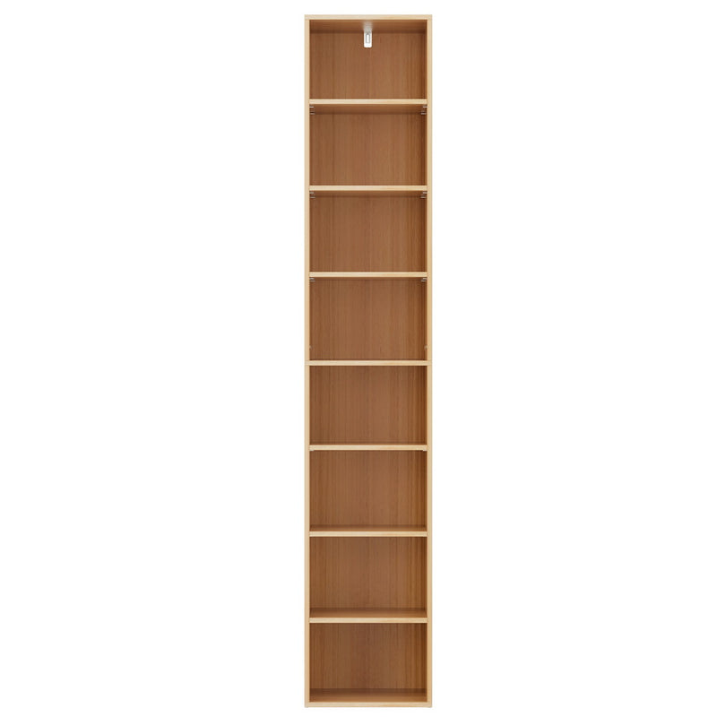 8 Tier Narrow Pine Bookshelf