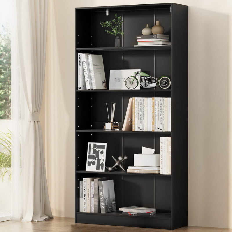 5 Tier Bookshelf Black