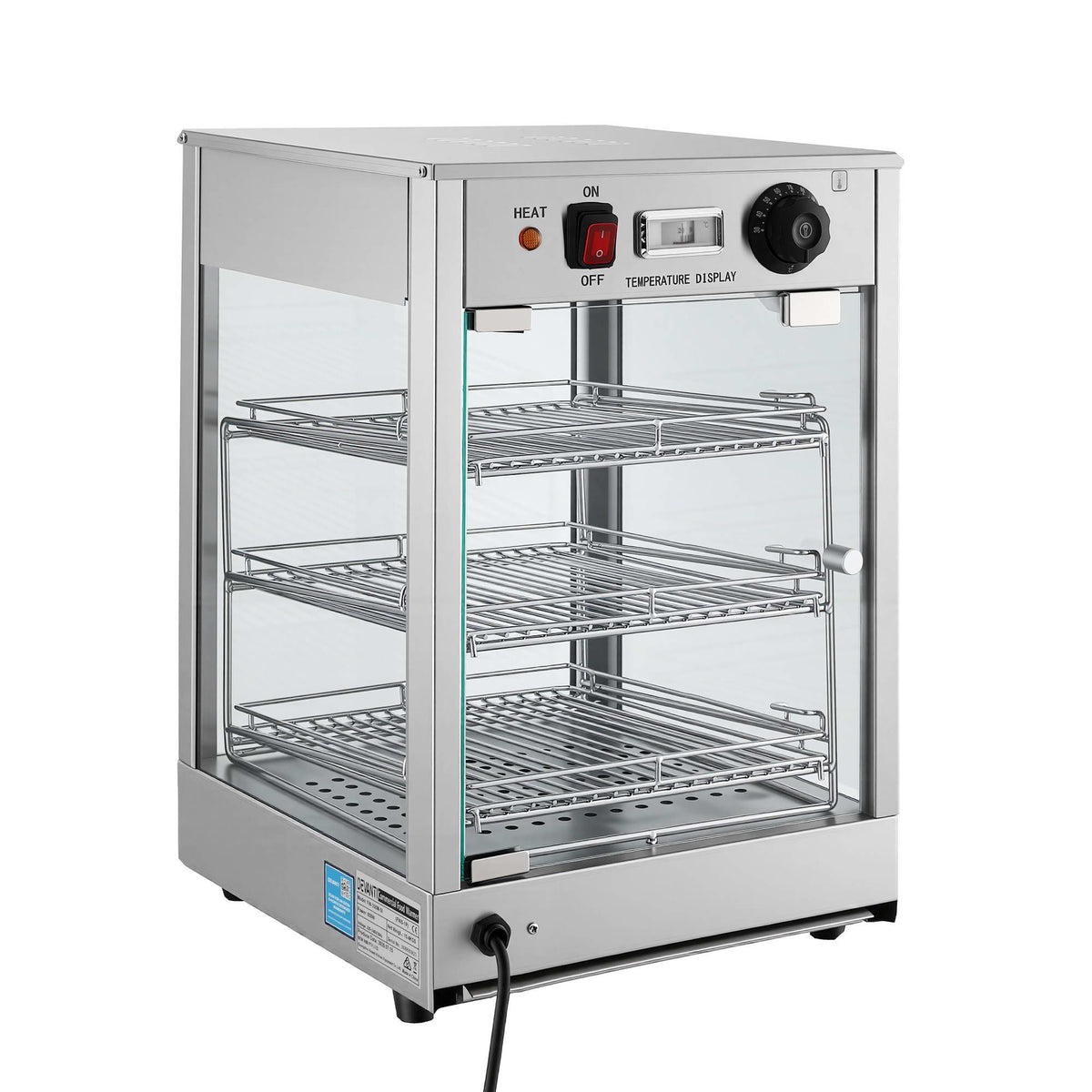 Commercial Food Warmer 850W 3 Shelf Heated Display Cabinet