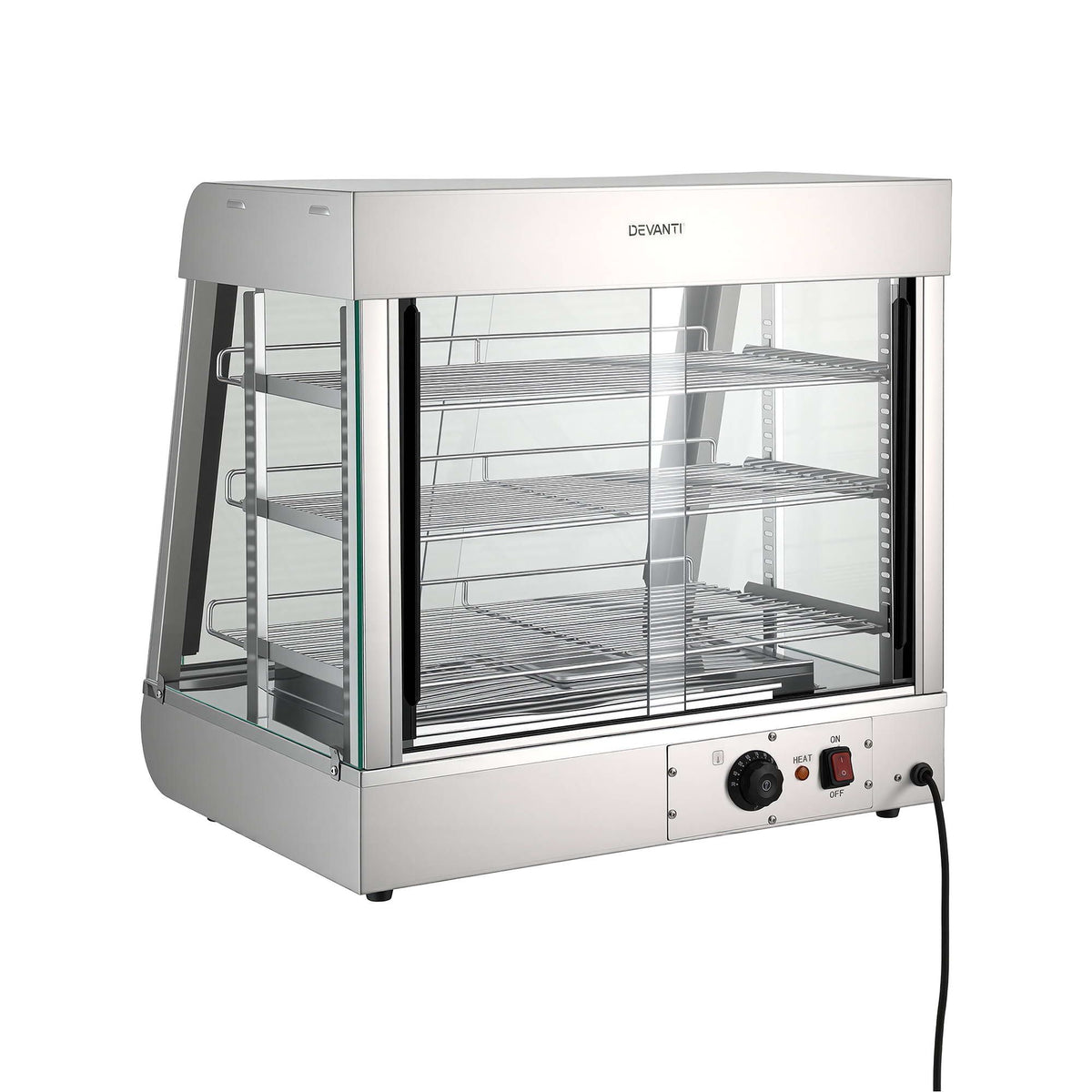 Commercial Food Warmer 1500W 3 Shelf Heated Display Cabinet