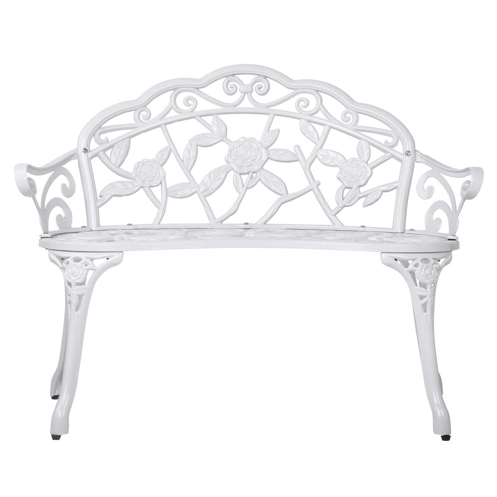 Victorian Garden Bench (White)