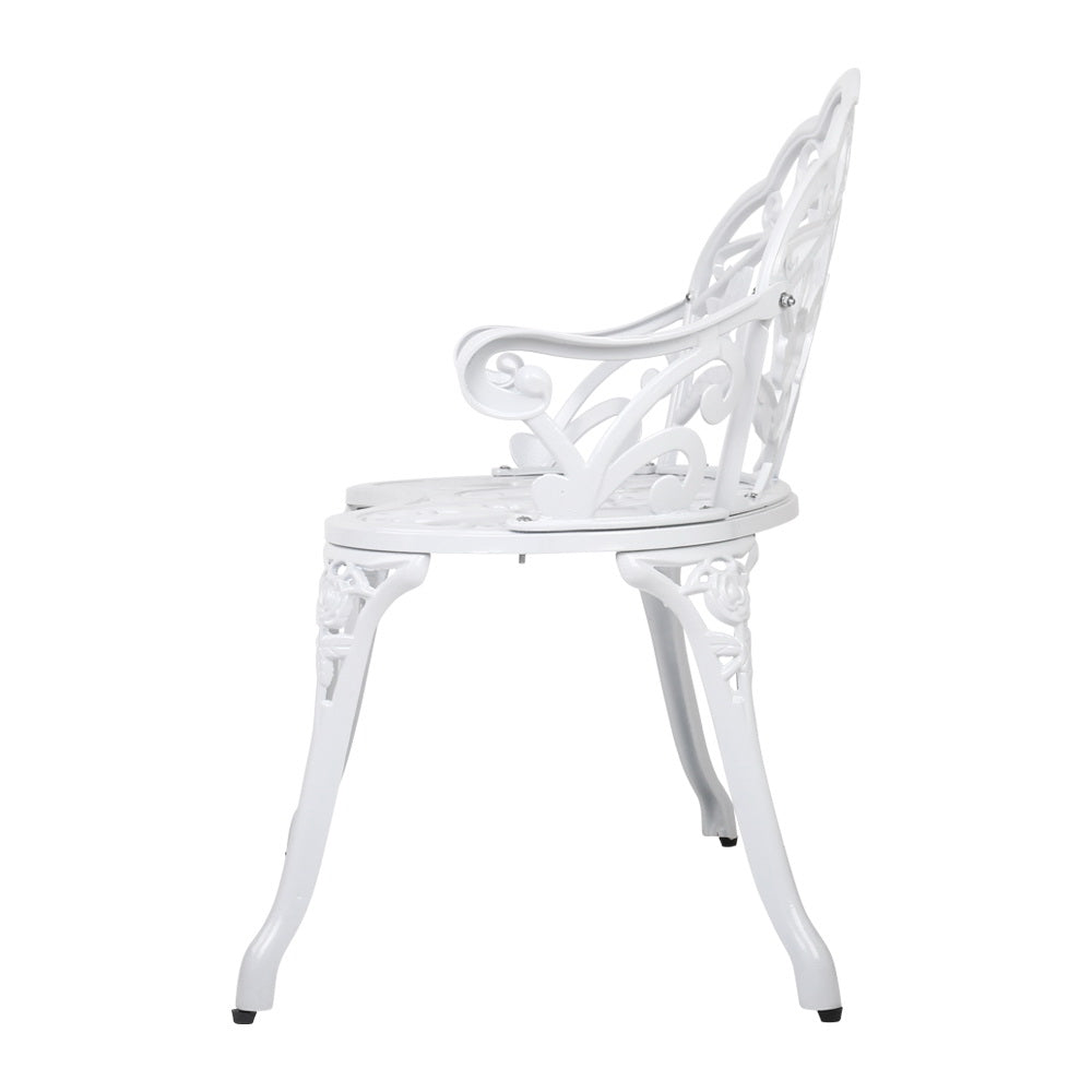 Victorian Garden Bench (White)