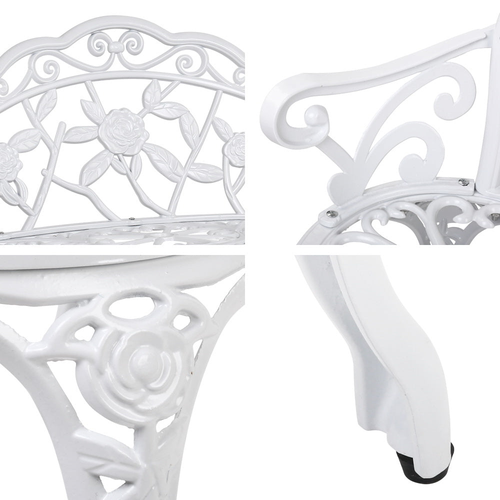 Victorian Garden Bench (White)