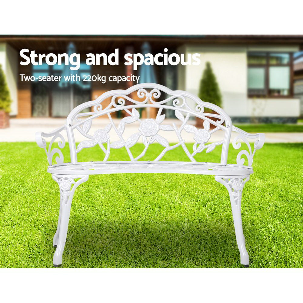 Victorian Garden Bench (White)