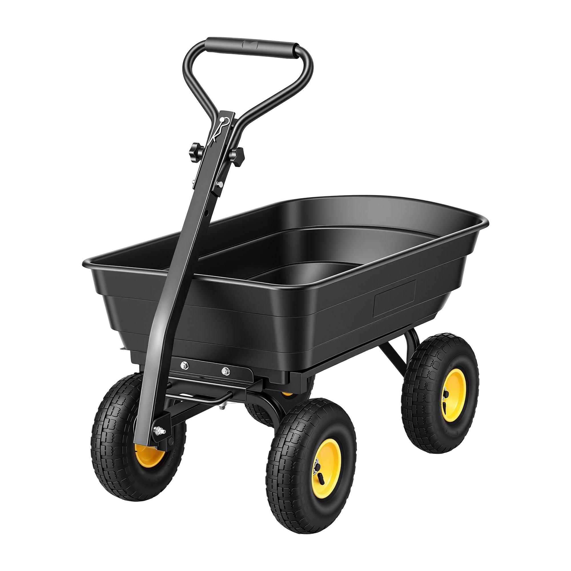 Garden Cart Dump Utility Wagon 270kg 2in1 Handle Tractor Trolley 110L with 10in Tyres
