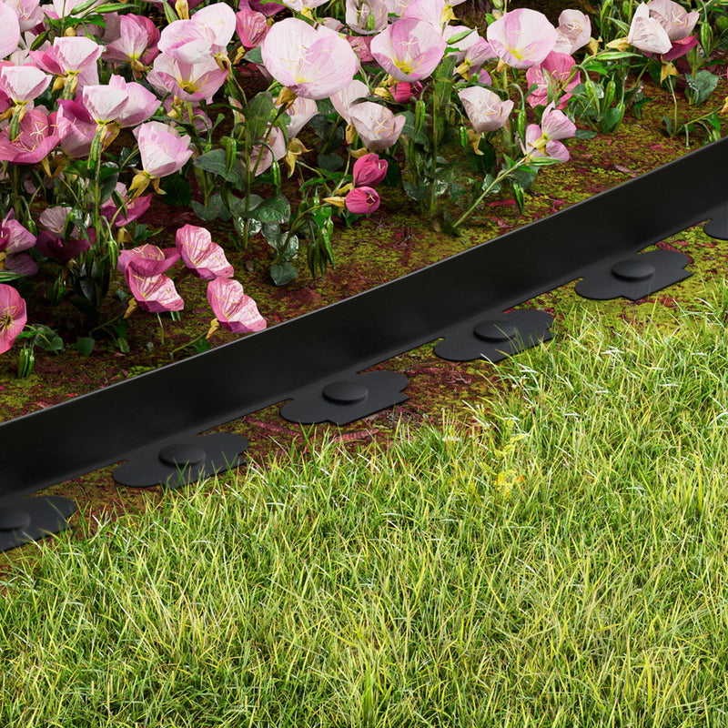 Garden Edging 5CM x 10M Border Support Landscape Edge Black X5