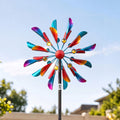 Garden Metal Double Windmill Spinner 190cm Outdoor Lawn Decor