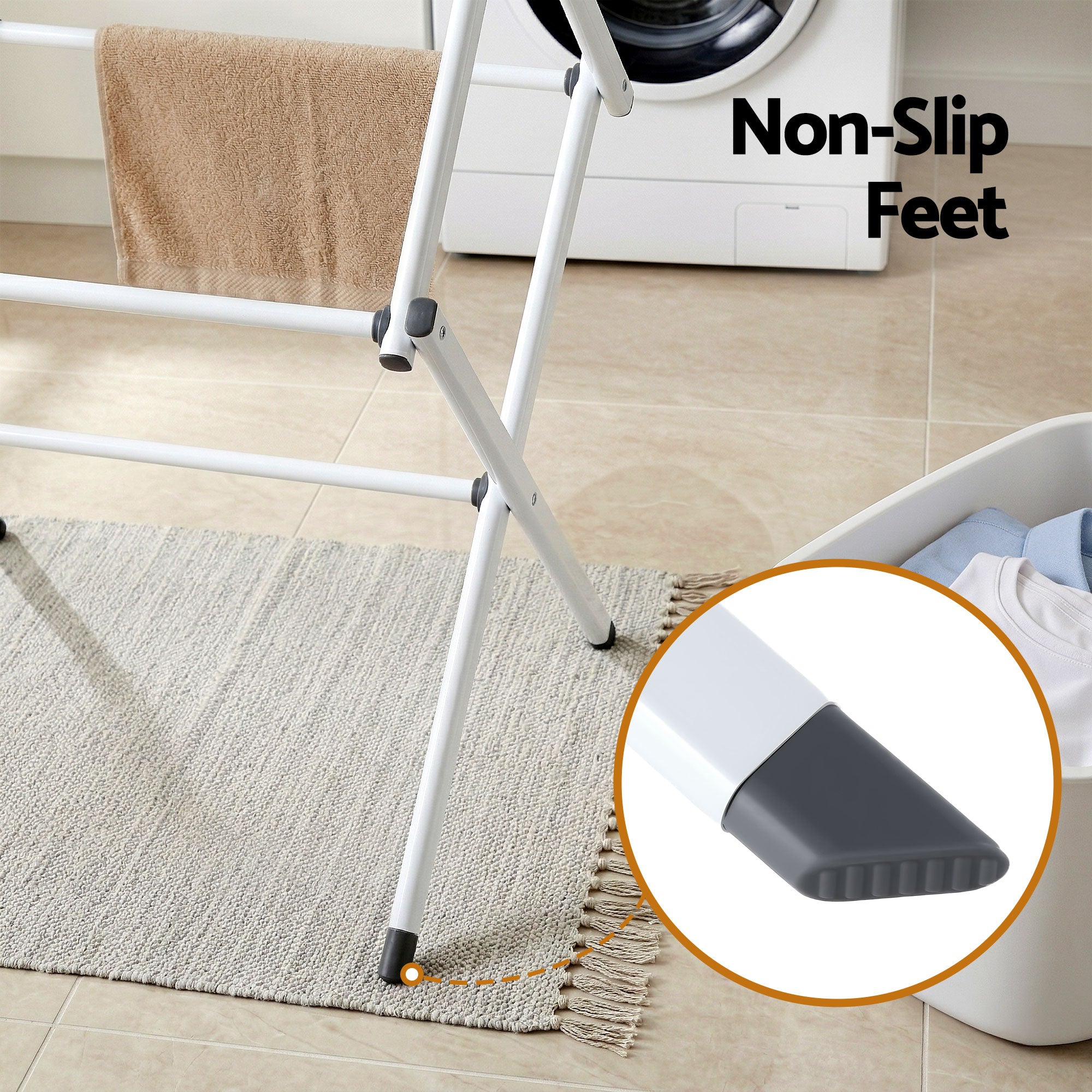 Clothes Rack Foldable Airer Drying Rack Portable No Assembly Required