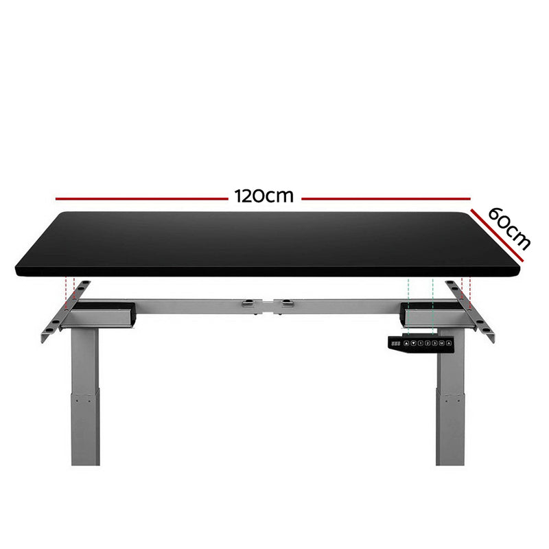 Sit Stand Desk Standing Desks Motorised Electric Home Office Laptop Computer Dual Motor 120cm