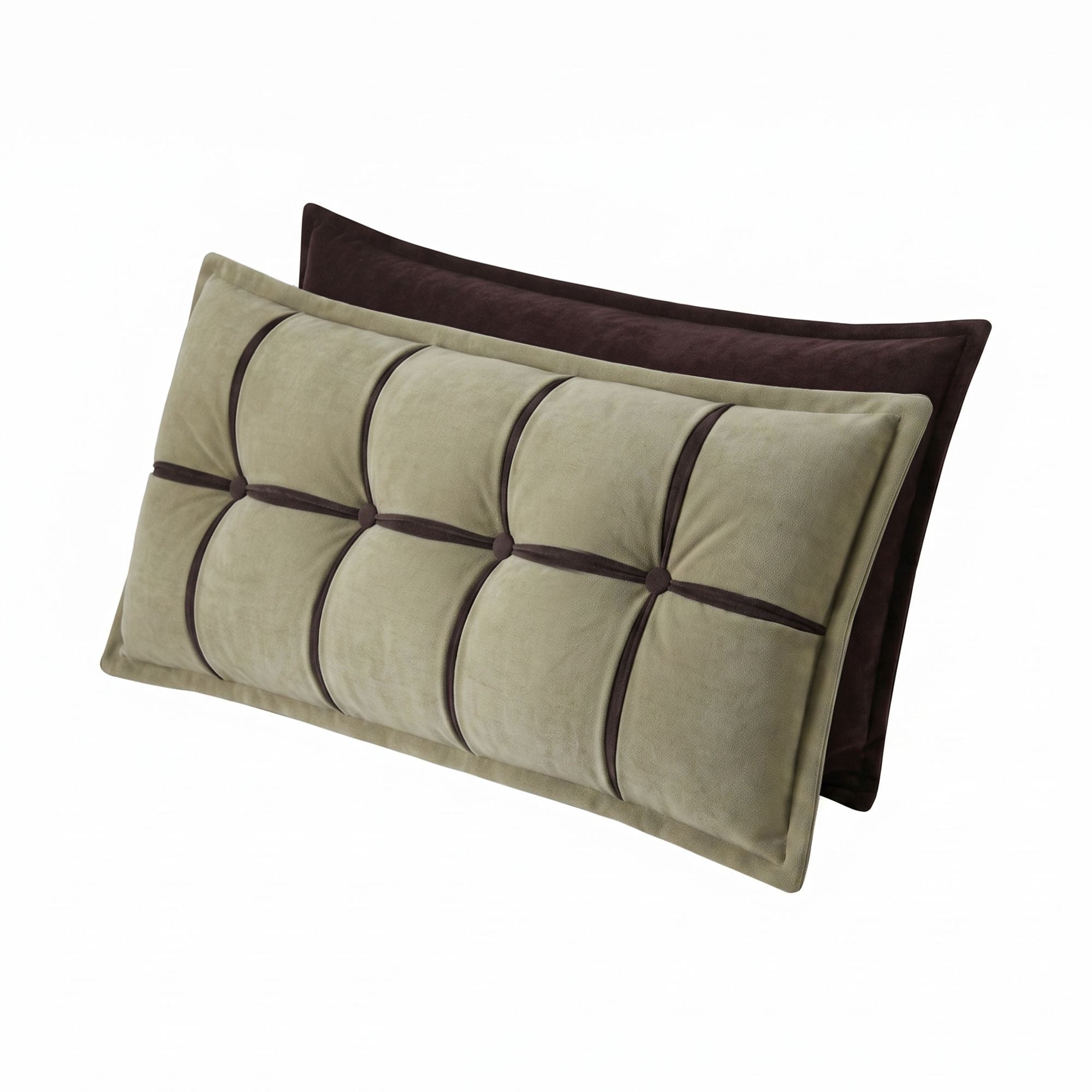Headboard Pillow with Double-Layer Storage Wedge Reading Backrest with Adjustable Filling, Chenille Bed Rest Cushion for Daybed, Dorm, and RV Double