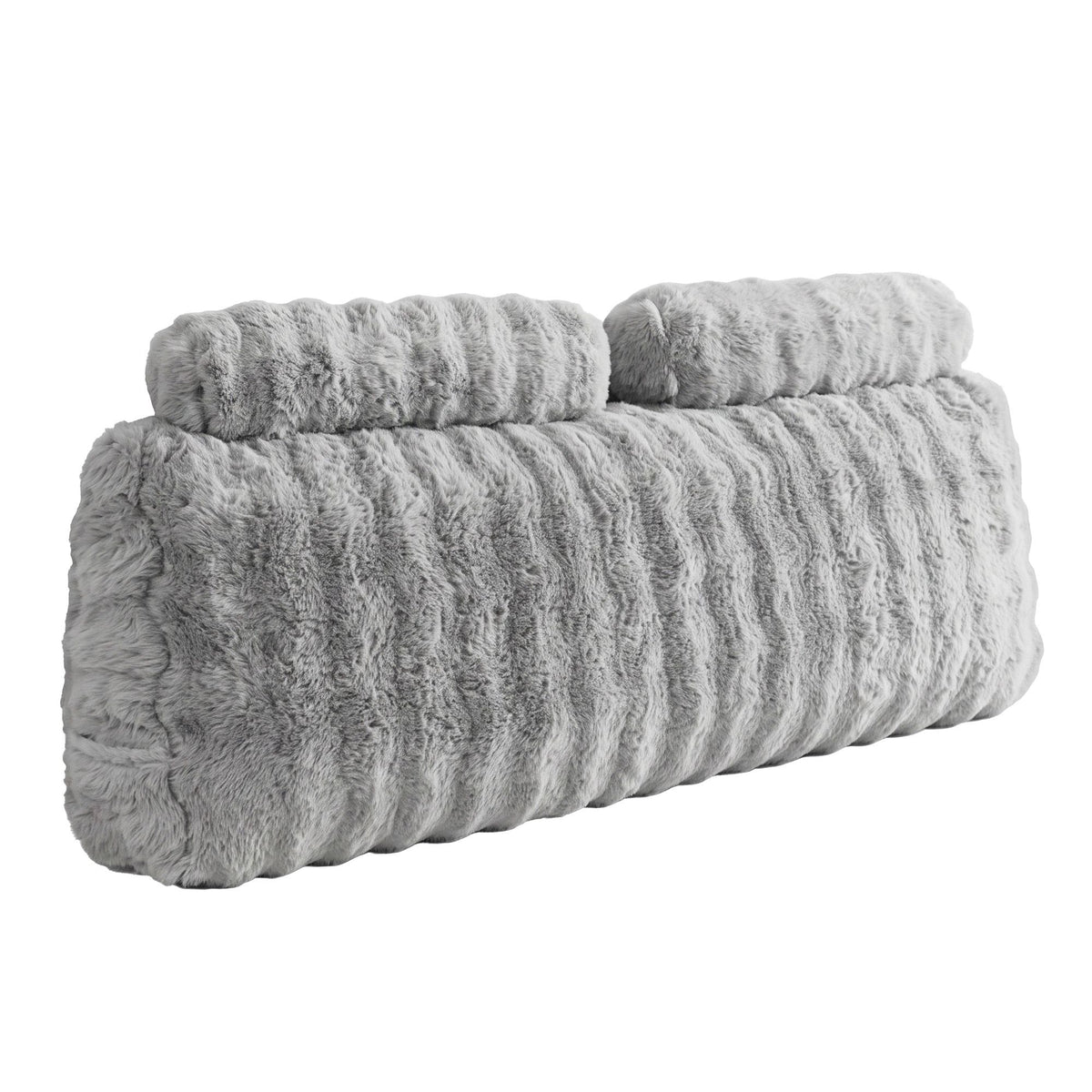 Wedge Pillow Headboard with Dual Pockets and Anti-Flat Foam, Queen Size