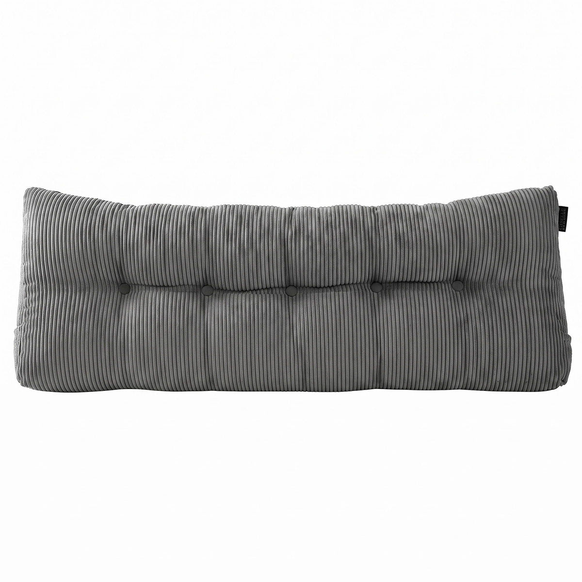Headboard Pillow for Sitting in Bed with Lumbar Support, Shredded Foam Reading Wedge Cushion, Queen Size with Side Pockets