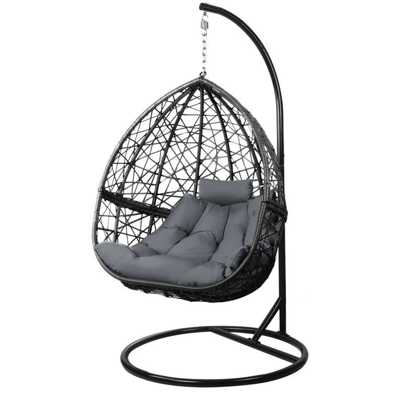 Outdoor Hanging Swing Chair - Black