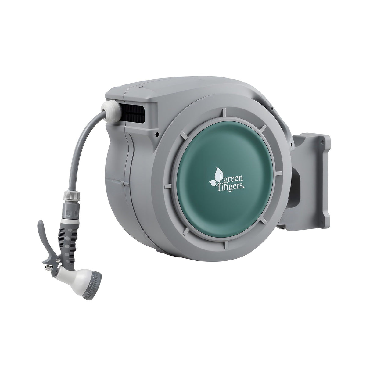 10m Retractable Wall Mounted Garden Hose Reel with 9-Pattern Nozzle