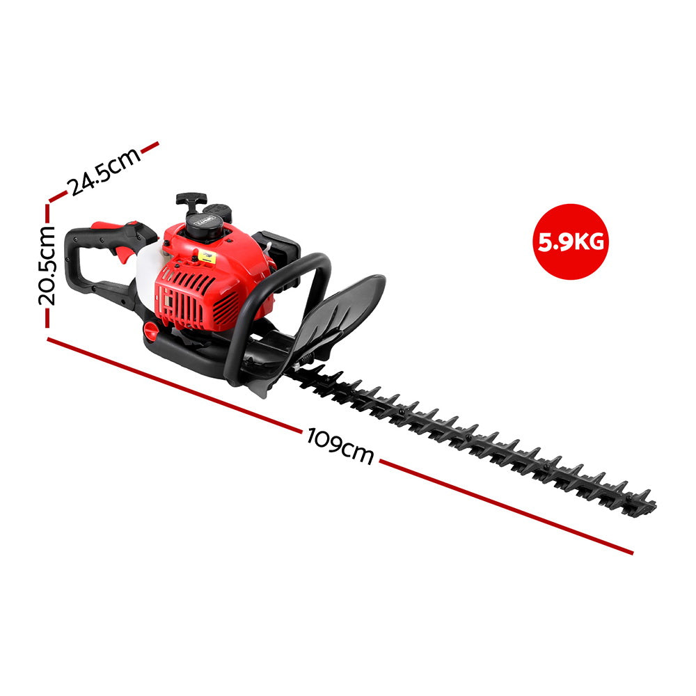 25.4CC Petrol Hedge Trimmer 24inch Dual Blade Tree Grass Garden Tool
