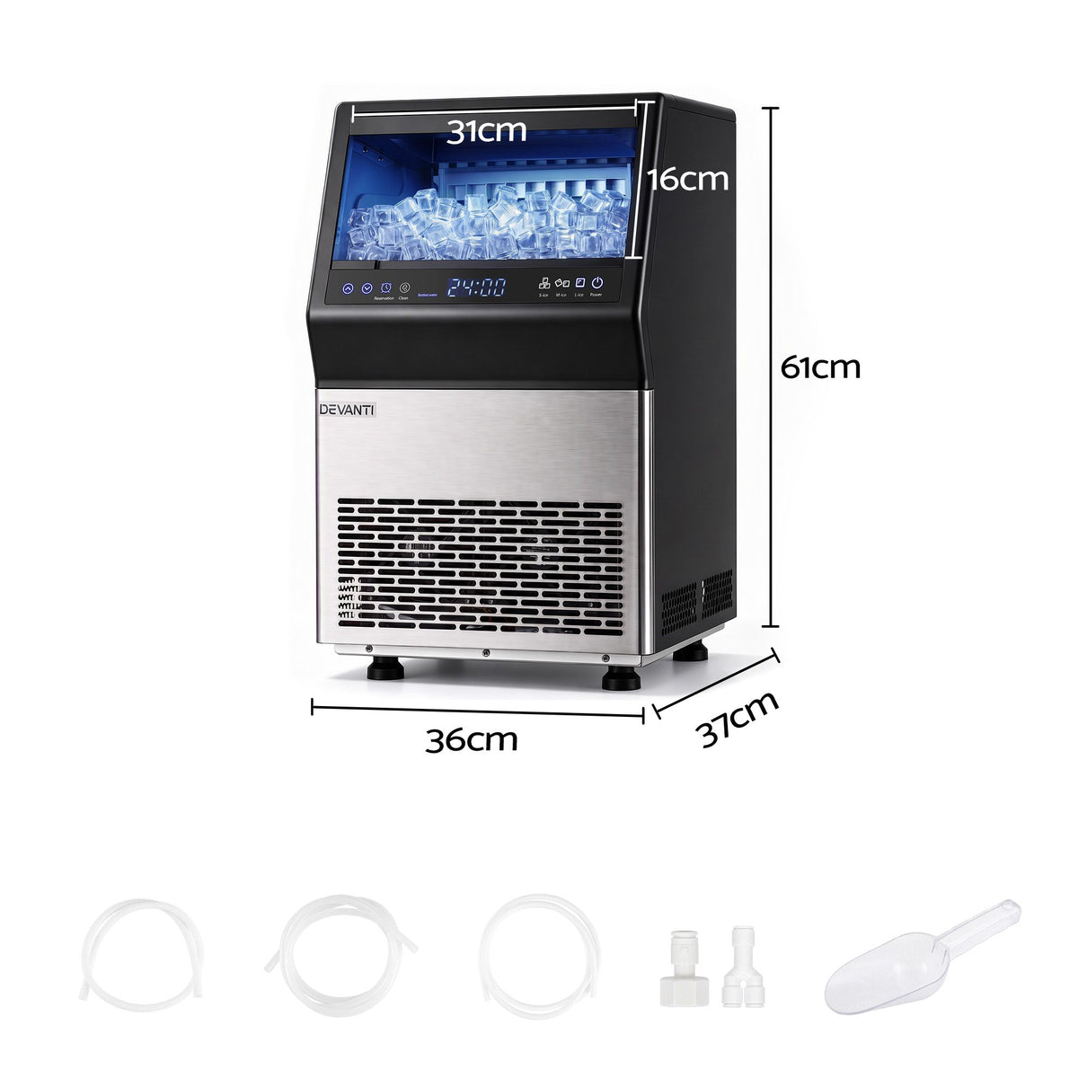 35kg Commercial Freestanding Ice Maker Ice Cube Machine