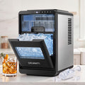 Crescent Ice Maker 16pcs 12KG/24H Countertop Machine for Home - Black
