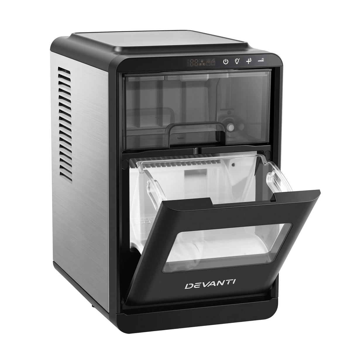 Crescent Ice Maker 16pcs 12KG/24H Countertop Machine for Home - Black