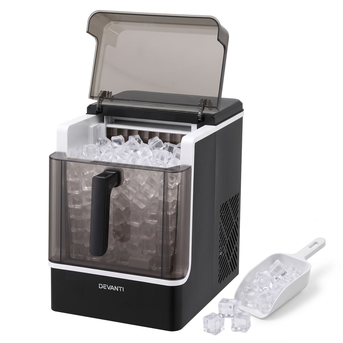 Ice Maker Portable 23kg Daily Square Cube with Basket - Black