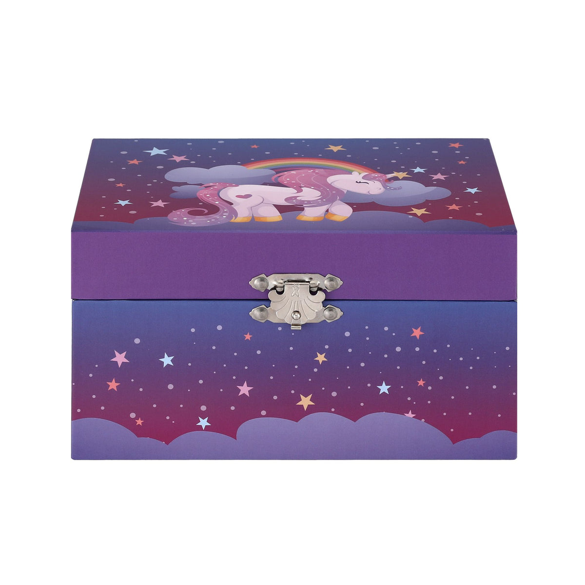 Kids Jewellery Box Organiser with Music and Mirror Unicorn - Purple