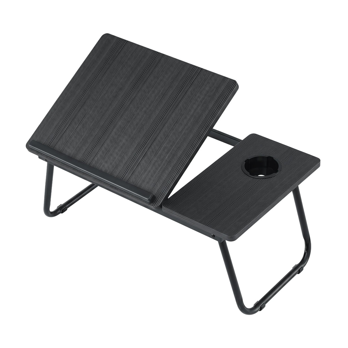 Laptop Desk Bed Table Foldable Portable with Adjustable Desktop - Black