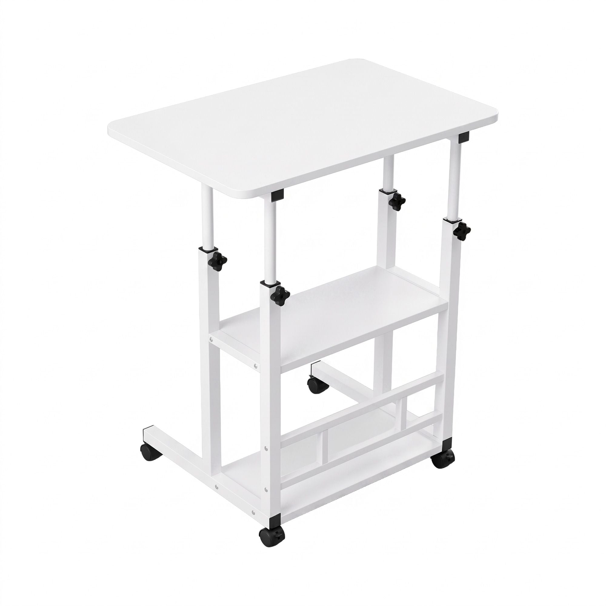 Laptop Desk Height Adjustable Mobile Workstation Computer Desks 60CM White