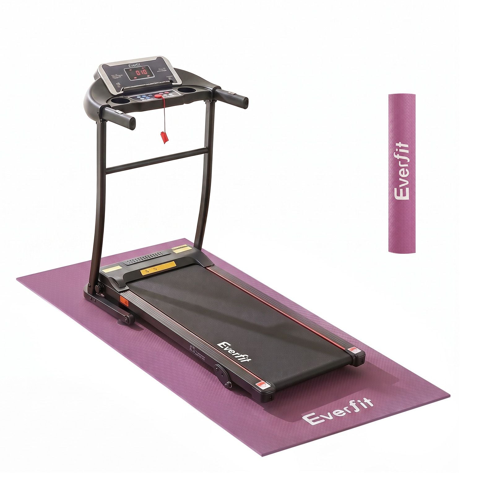 Exercise Equipment Mat 1.8M Treadmill Floor Rug Home Gym Fitness Purple