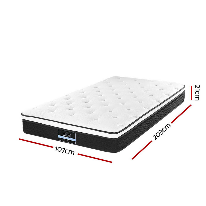 King Single Size | Bonita Euro Top Bonnell Spring Mattress (Medium Firm)