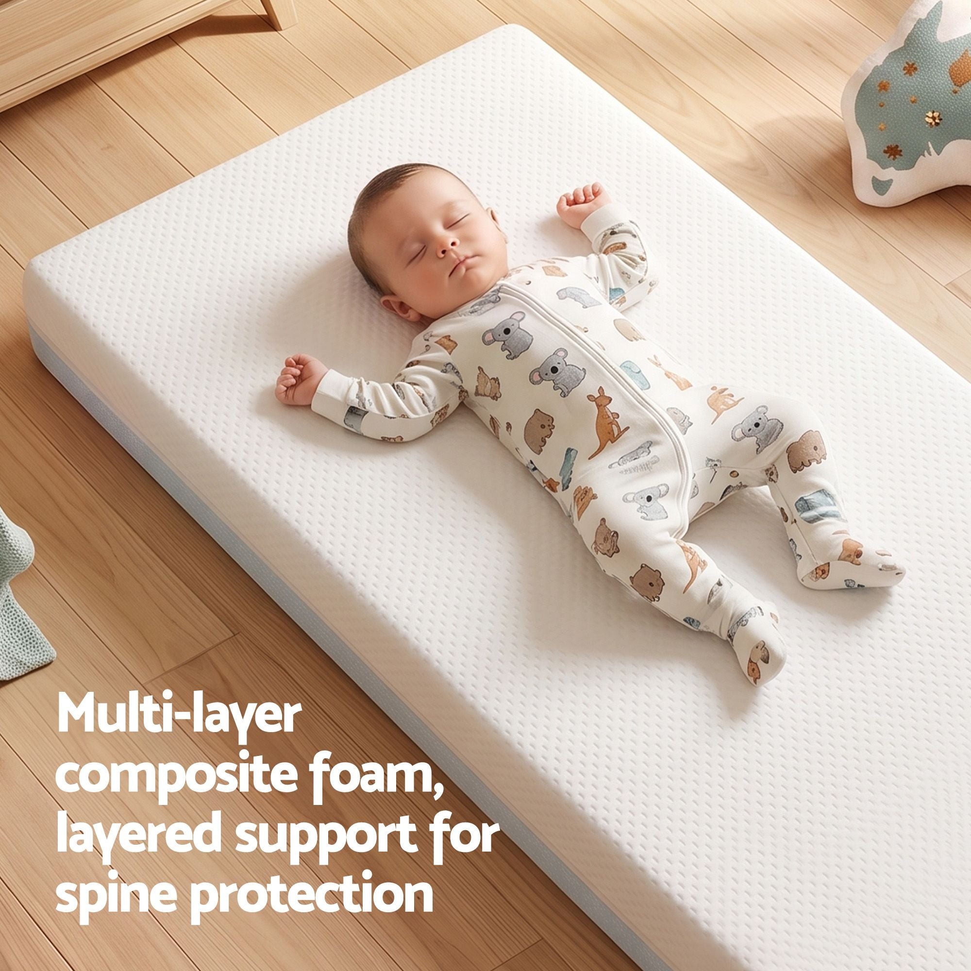 15cm Cot Mattress, 38D Gel Memory Foam Cover