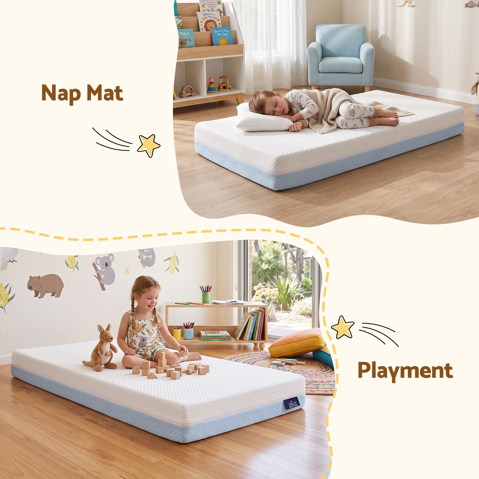 15cm Cot Mattress, 38D Gel Memory Foam Cover