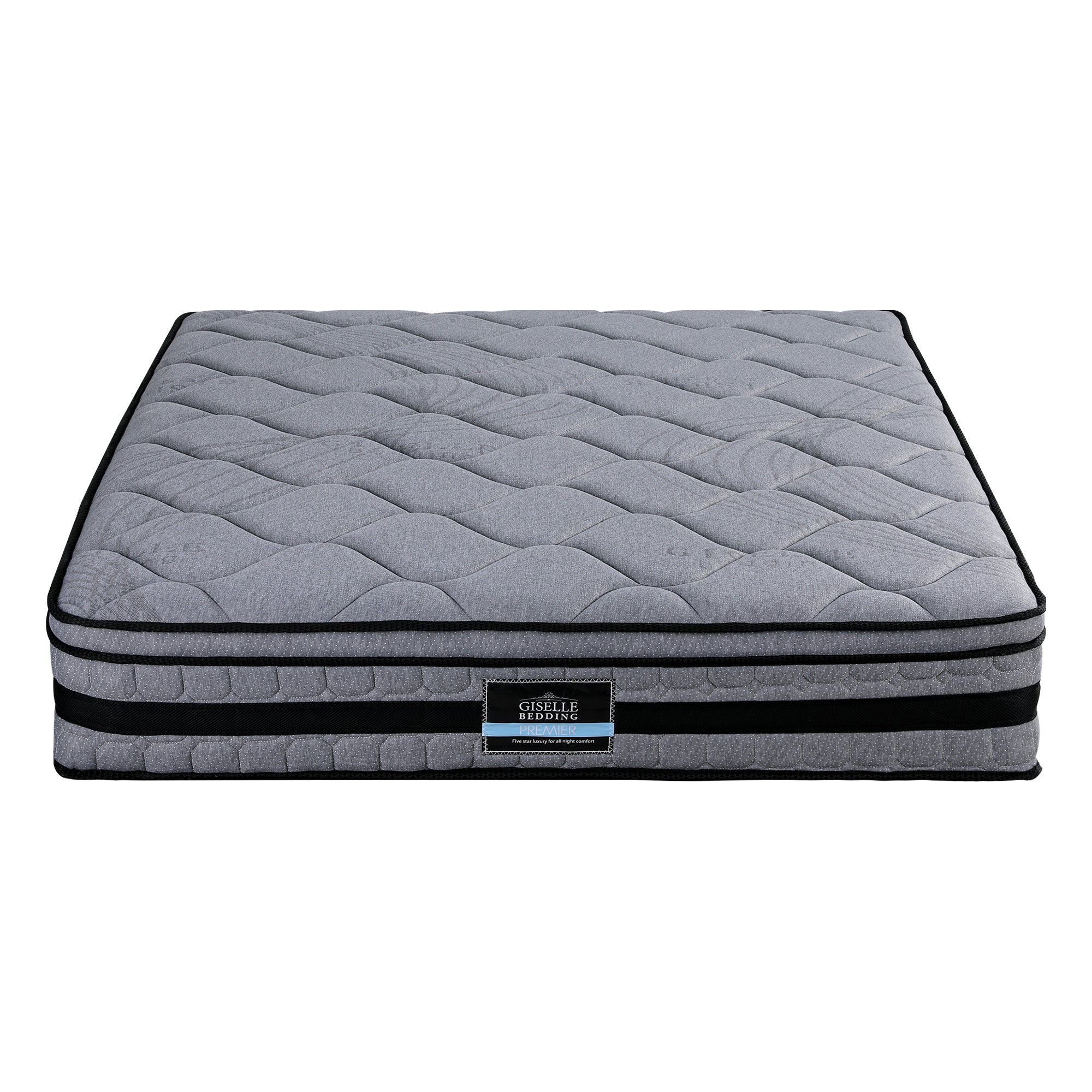 34cm Queen Hybrid Pocket Spring Mattress - Grey
