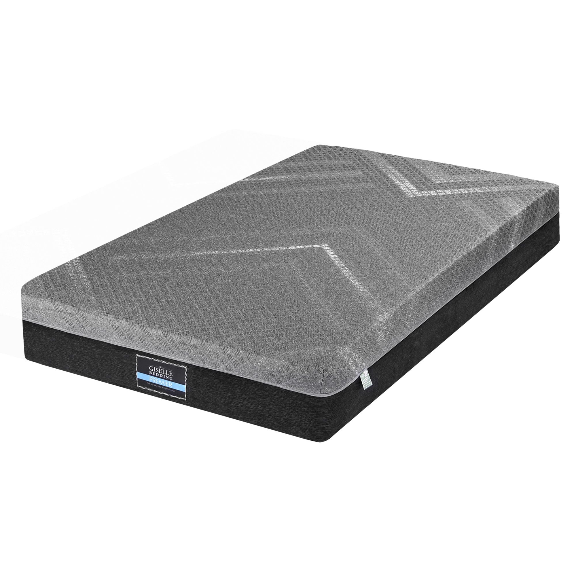 King Single Mattress 26cm Firm Pocket Spring with Dual Edge Support - Dark Grey