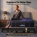 34cm King Single Hybrid Mattress with Cooling Gel Memory Foam and Edge Support - Black & Blue