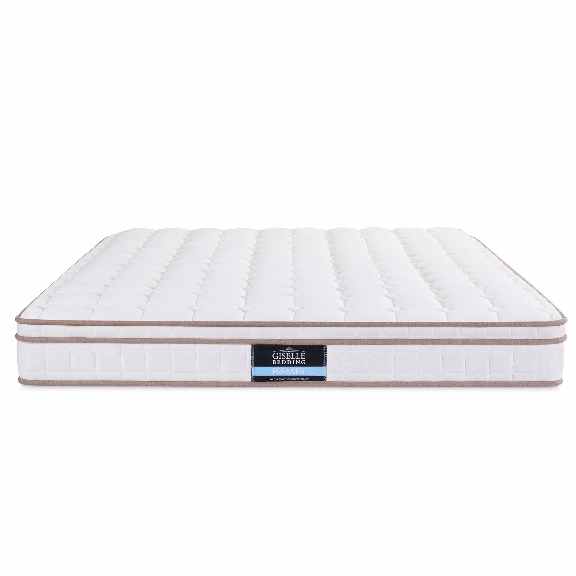 20cm Firm King Mattress Pocket Spring with Reinforced Edge Support - White