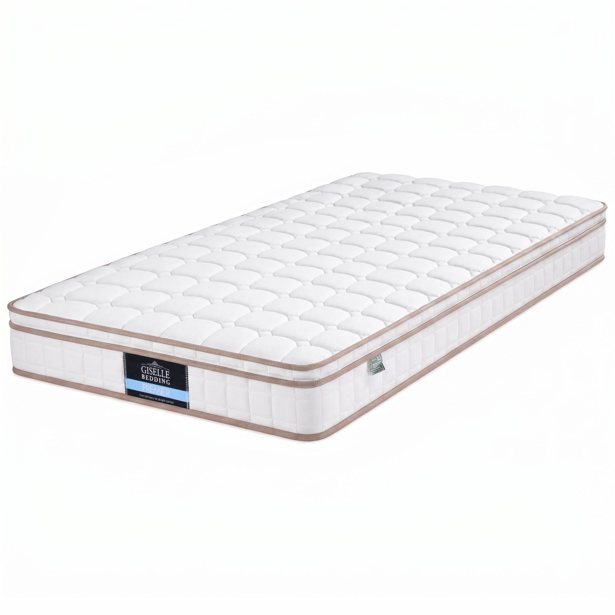 20cm Firm Single Mattress Pocket Spring - White