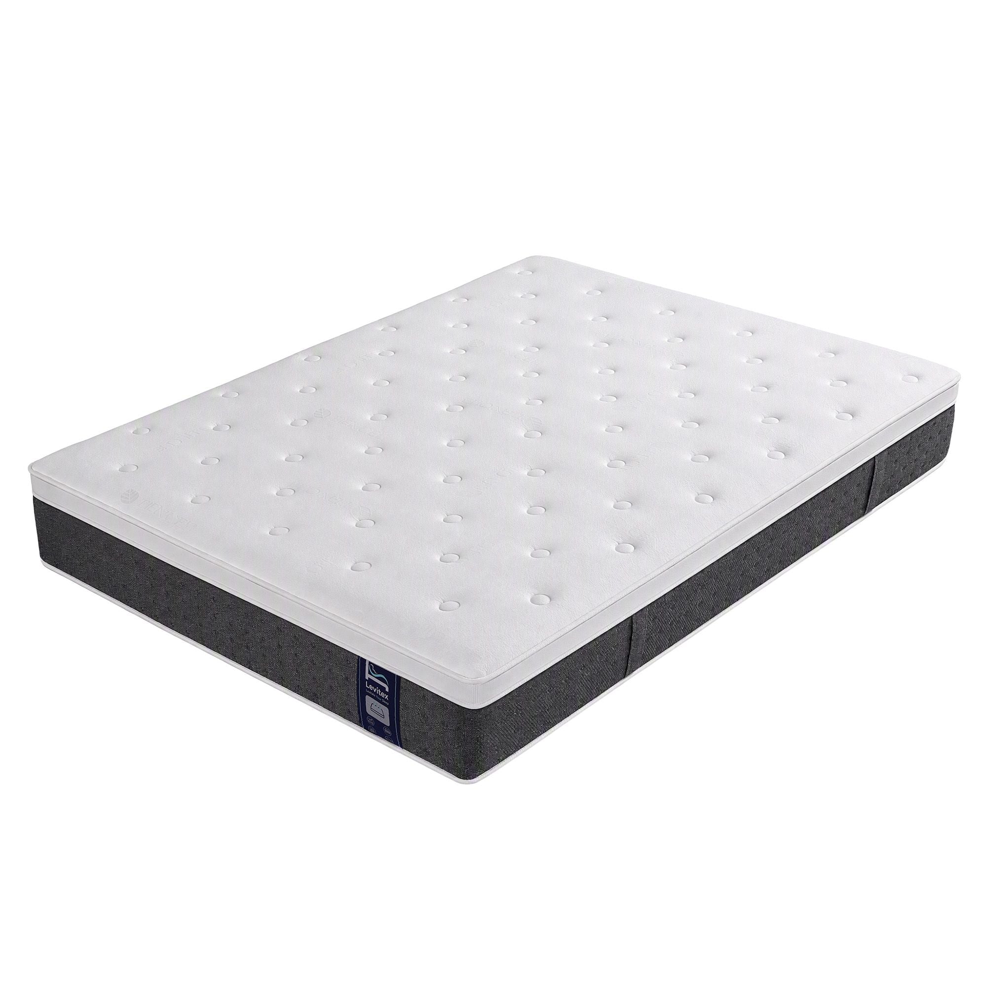 Double Mattress with 5-Zone Pocket Springs, Lumbar Support & Cooling Gel Memory Foam - White