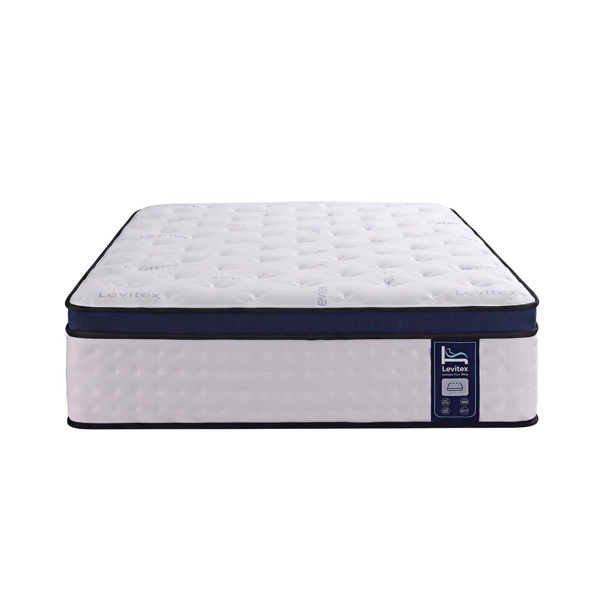 35CM King Single Gel Memory Foam Mattress with 7-Zone Pocket Springs and Triple Cooling System - White