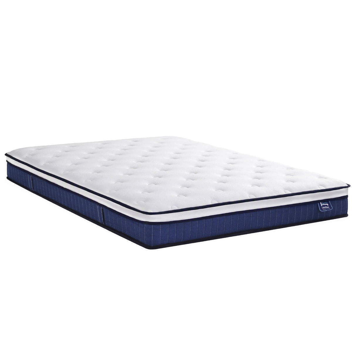 Double Mattress 23cm Pocket Spring Cooling Gel Foam Medium-Firm Support - White