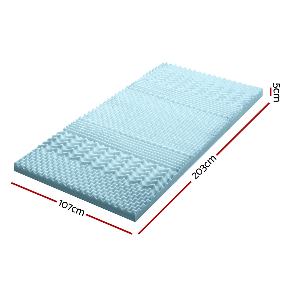 5cm Memory Foam Mattress Topper 7-Zone King Single