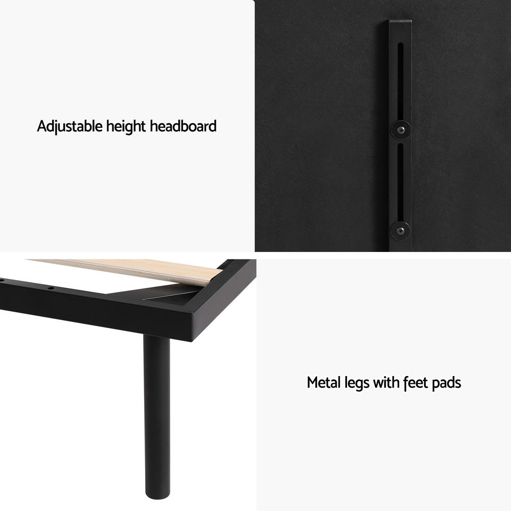 Kembla Metal Double Bed Frame Black