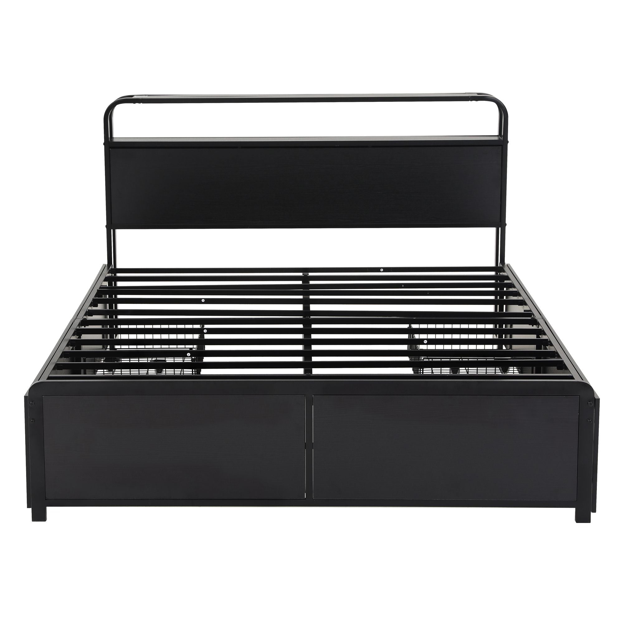 Artiss Queen Metal Bed Frame 4 Drawers Hidden Storage Headboard HEDY