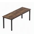 Computer Desk 2 Person Double Workstation 200cm - Rustic Brown