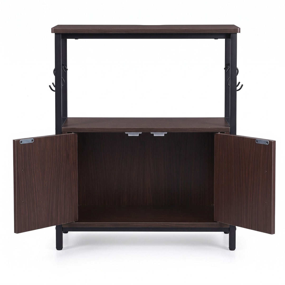 20 Gallon 3-Tier Fish Tank Stand with Storage Cabinet and Open Shelf - Walnut