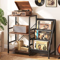 Record Player Stand with 3-Tier Vinyl Storage and Turntable Shelf