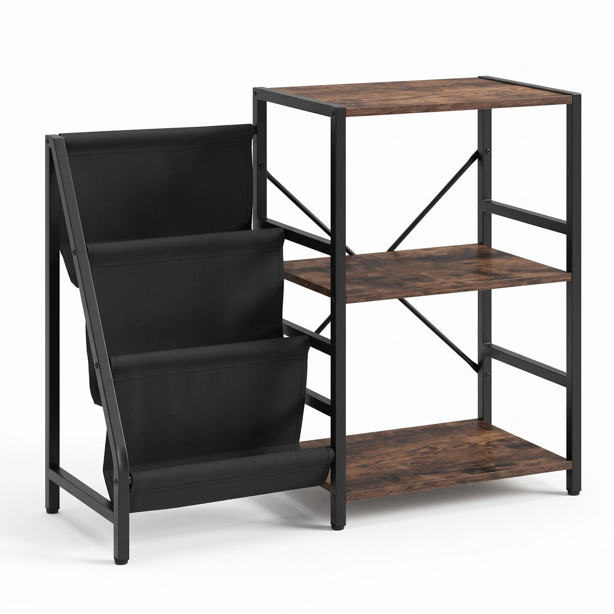 Record Player Stand with 3-Tier Vinyl Storage and Turntable Shelf