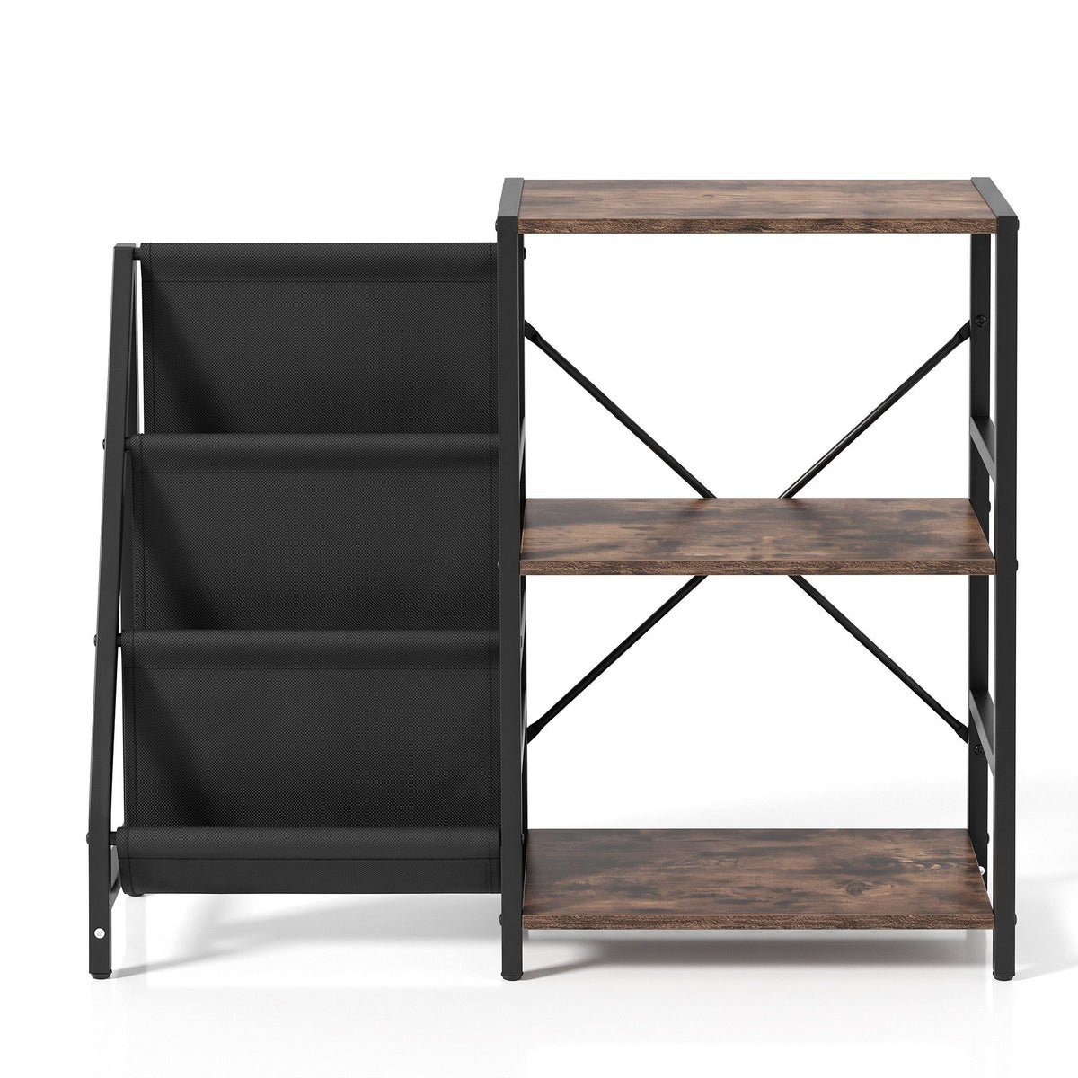 Record Player Stand with 3-Tier Vinyl Storage and Turntable Shelf