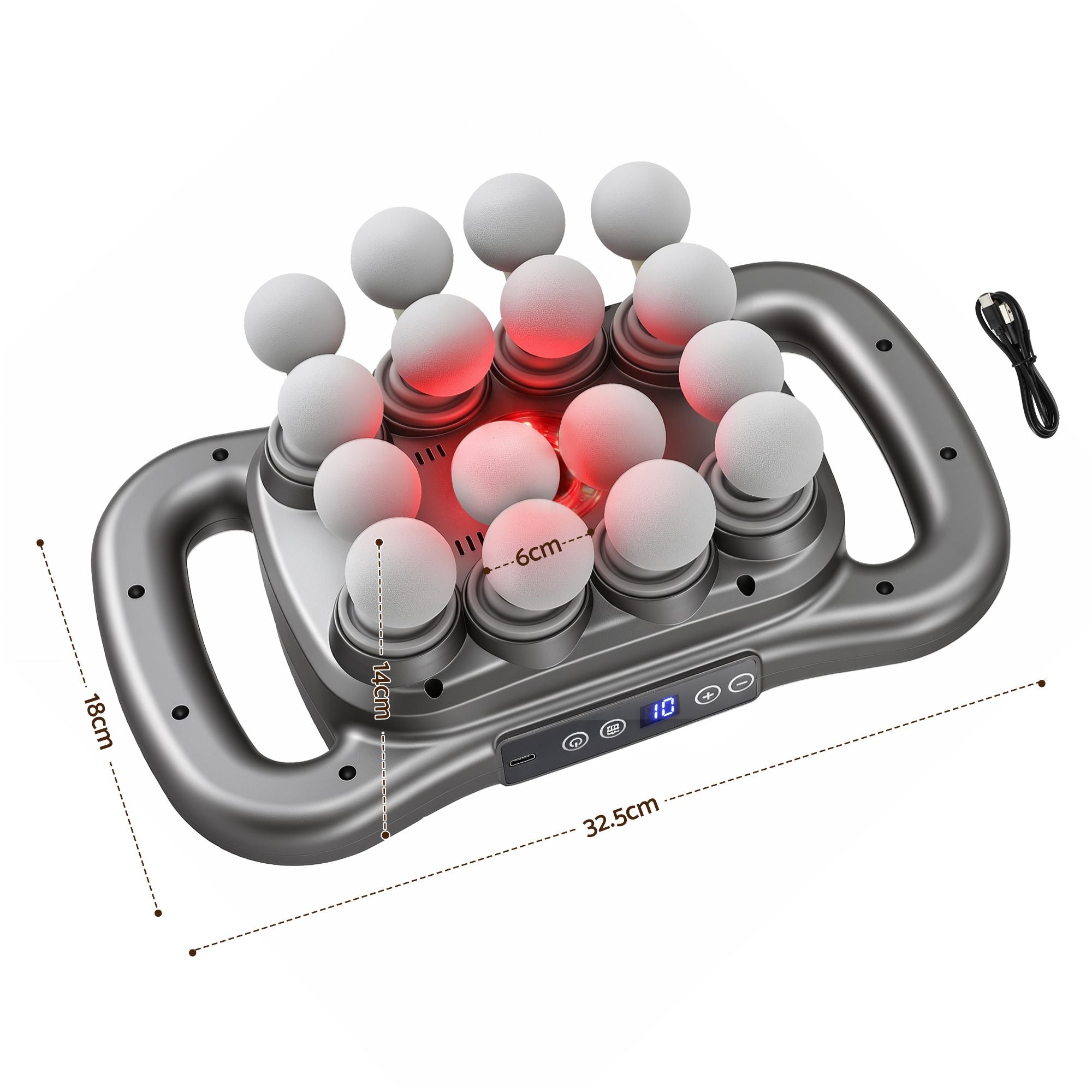 Deep Tissue Massager 16 Heads with 20 Intensities Deep Percussion Massage Gun Rechargeable