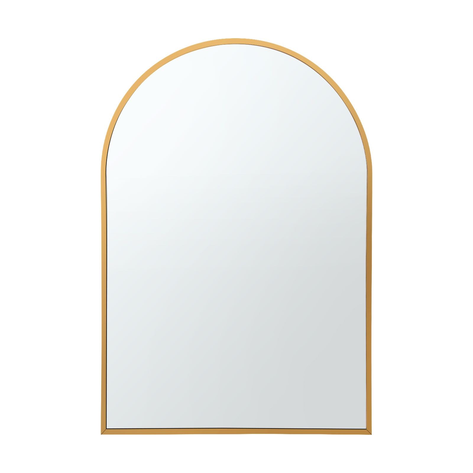 Arch Wall Mirror, Decorative Gold Frame Mirrors, 61x41cm Bathroom Vanity Mirror, Slim Frame for Living Room Entryway Bedroom Decor