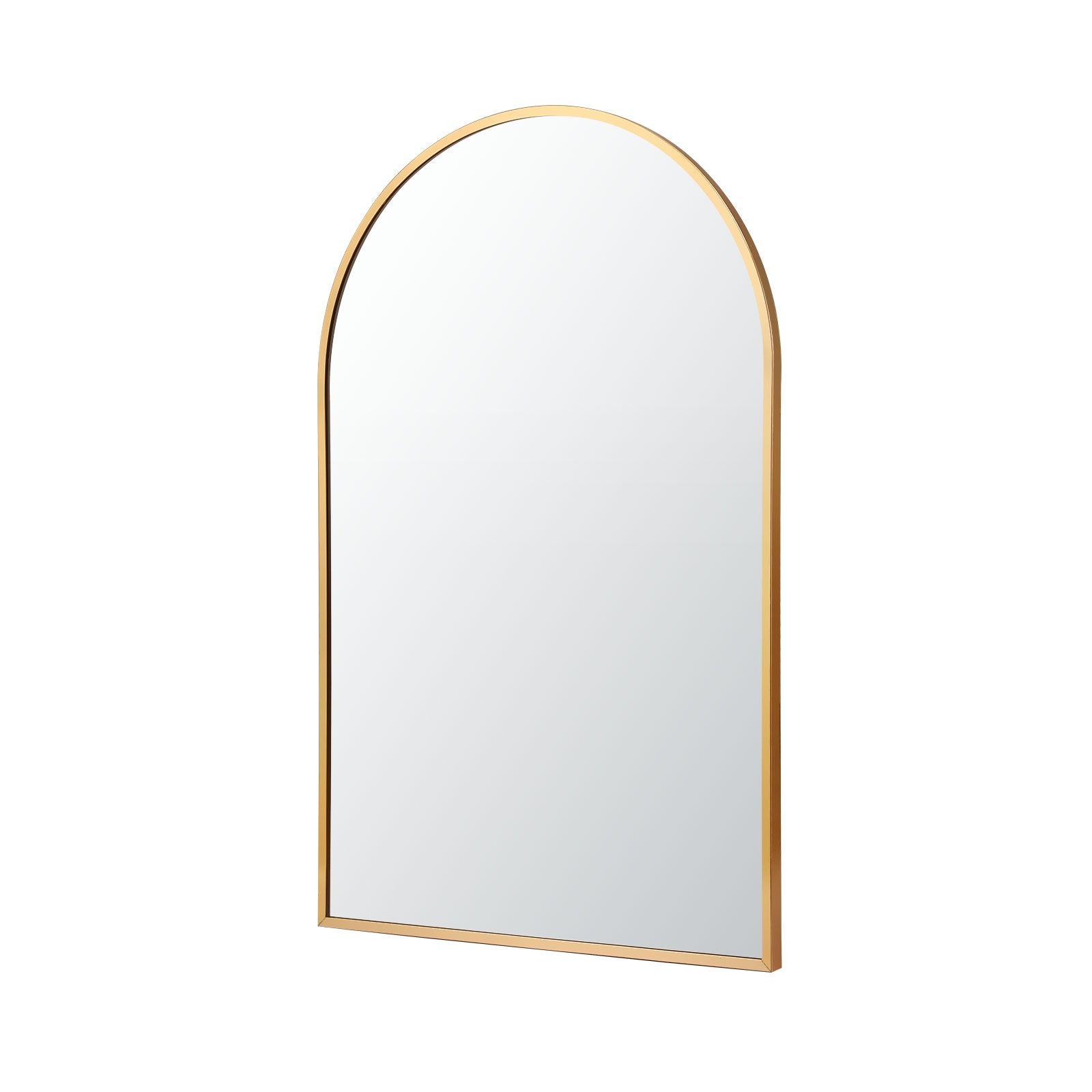 Arch Wall Mirror, Decorative Gold Frame Mirrors, 61x41cm Bathroom Vanity Mirror, Slim Frame for Living Room Entryway Bedroom Decor