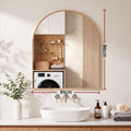 Arch Wall Mirror, Decorative Gold Frame Mirrors, 86x81cm Bathroom Vanity Mirror, Slim Frame for Living Room Entryway Bedroom Decor